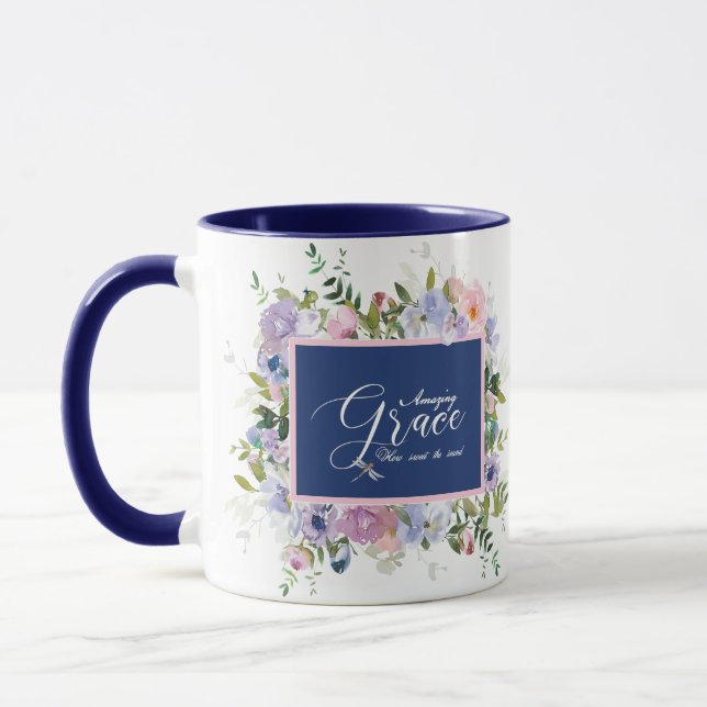 Caneca Graça incrível floral (Esquerda)