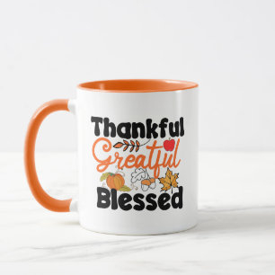 Caneca Graças a Deus, abençoada Ação de Graças do Wordart
