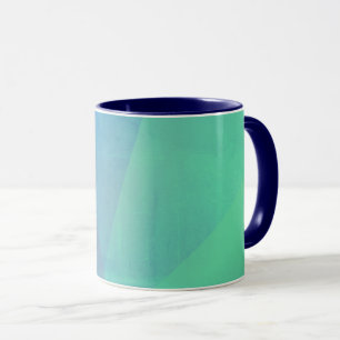 Caneca Gradação Geométrica Azul Azul &Turquesa Moderna
