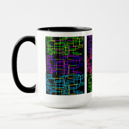 Caneca Grade Cibernética Neon