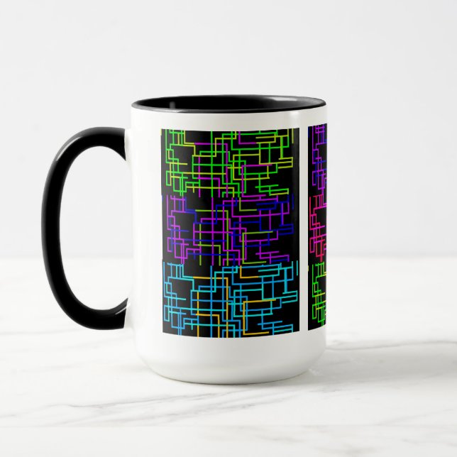 Caneca Grade Cibernética Neon (Esquerda)