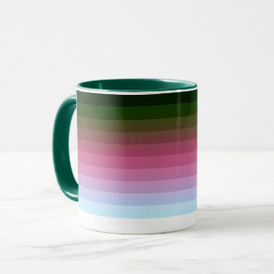 Caneca Gradient ombre stripe branda fina e multicolo