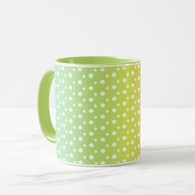 Caneca Gradiente de bolhas arco-íris colorida (Frente Esquerda)