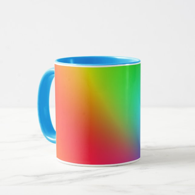 Caneca Gradiente de Cores do Arco-íris (Frente Esquerda)