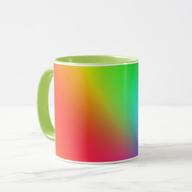 Caneca Gradiente de Cores do Arco-íris (Frente Esquerda)