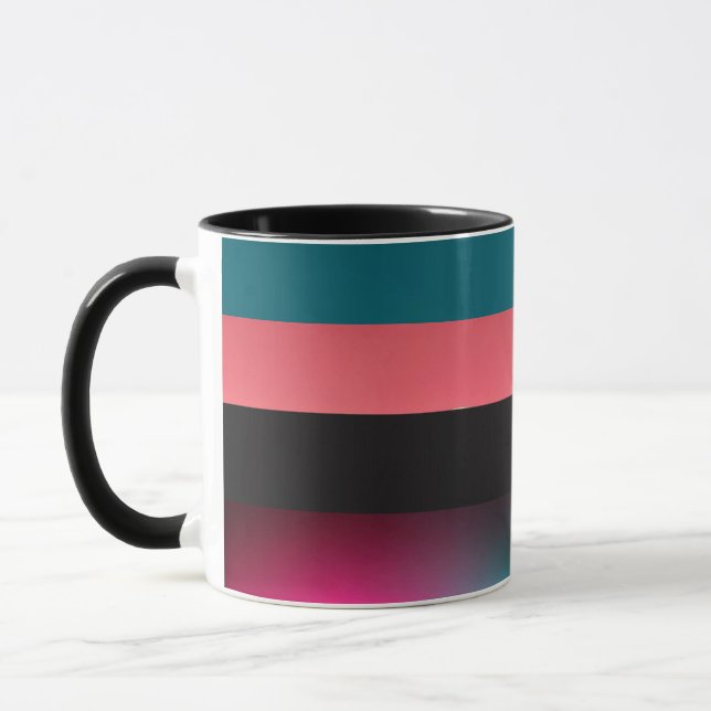 Caneca Gradiente de faixas de negros - Mug de café Elegan (Esquerda)