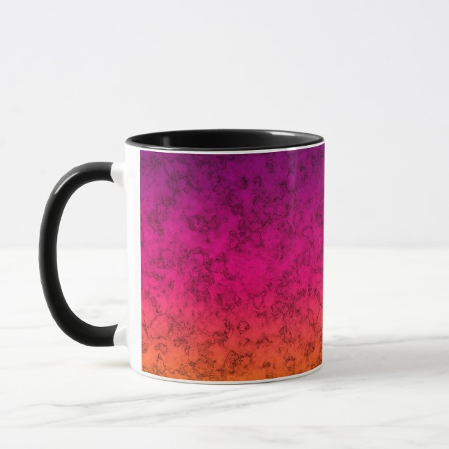 Caneca Gradiente de mármore ornamental contínuo rosa roxo (Esquerda)