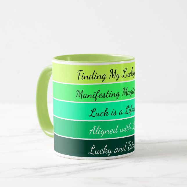 Caneca Gradiente Moderno do Dia de São Patrício (Frente Esquerda)