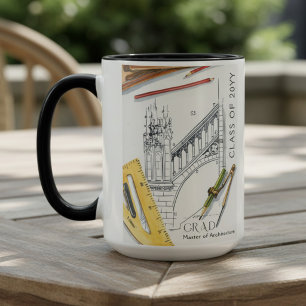Caneca Graduação Classe de Foto do Engenheiro de Arquitet