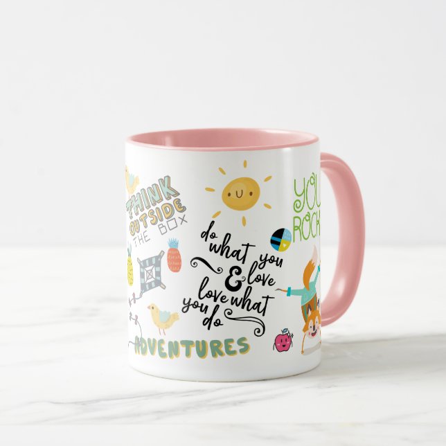 Caneca Graduação de estímulo a Mug MOTIVACIONAL de tendên (Frente Esquerda)