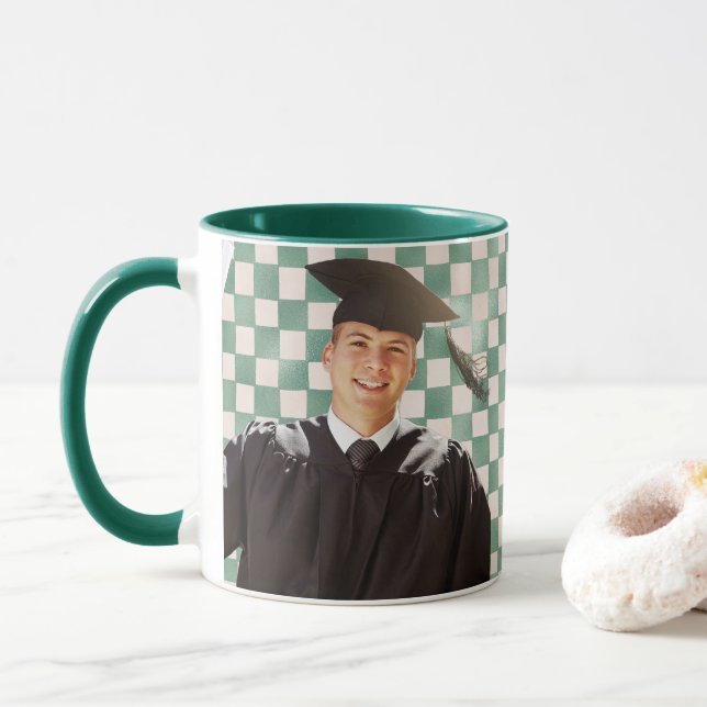 Caneca Graduação de Homens com Foto Personalizada em Xadr (Com Donut)