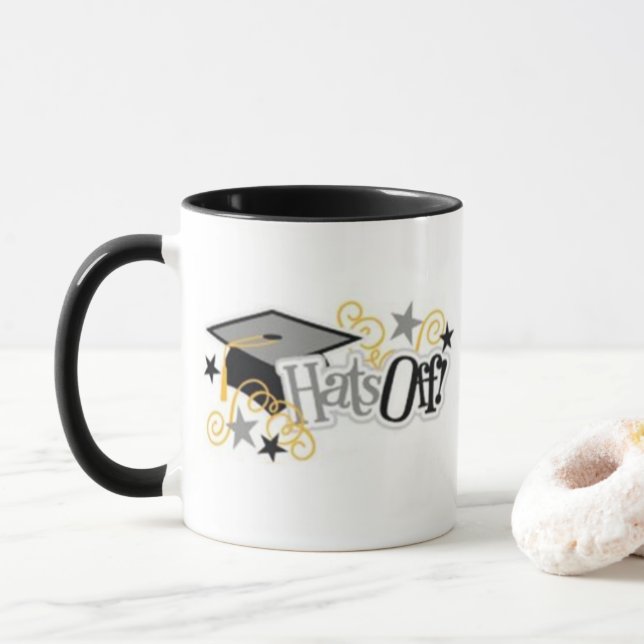CANECA GRADUAÇÃO MUG "HATS OFF" (Com Donut)