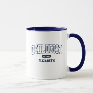 Caneca Graduado em Geologia com Nome