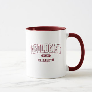 Caneca Graduado em Geologia com Nome