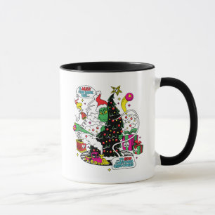 Caneca Gráfico Colorido de Natal do Grinch
