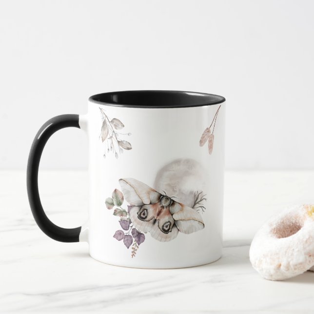 Caneca Gráfico da Mariposa ao Luar (Com Donut)