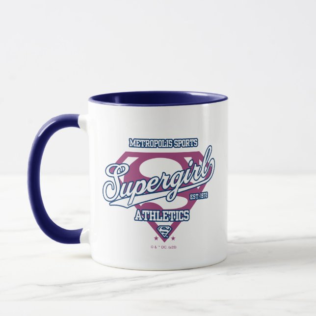 Caneca Gráfico de atletismo da Supergirl Metropolis (Esquerda)