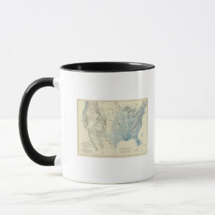 Caneca Gráfico de Chuva dos EUA