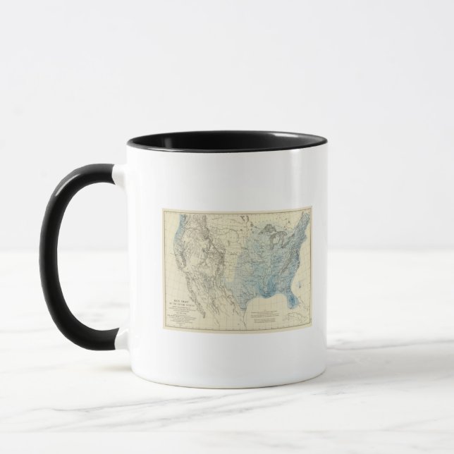 Caneca Gráfico de Chuva dos EUA (Esquerda)