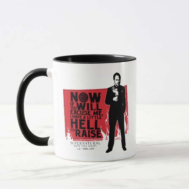 Caneca Gráfico de Citação de Crowley Supernatural (Esquerda)