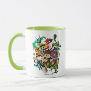 Caneca Gráfico de Corrente de Alienígena Ben 10
