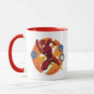 Caneca Gráfico de Laboratório Flash de Cartoon em Execuçã