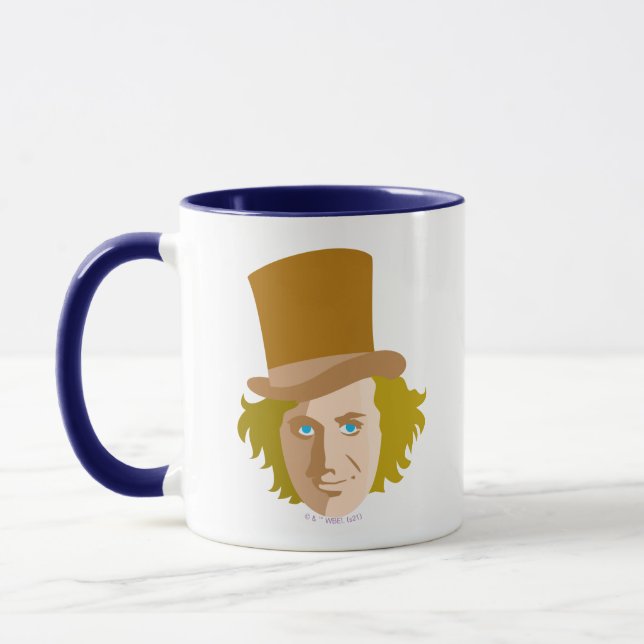 Caneca Gráfico de Rosto Impressionante Willy Wonka (Esquerda)