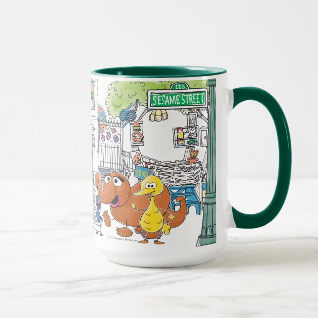Caneca Gráfico de Sesame Pals Doodley (Direita)
