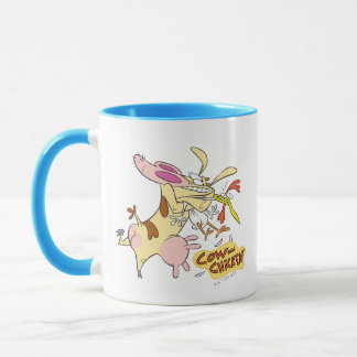 Caneca Gráfico de Vaca e Galinha