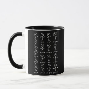 Caneca Gráfico Engraçado de Dança de Álgebra Equação de M