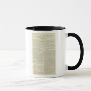 Caneca Gráfico físico do oceano Atlântico