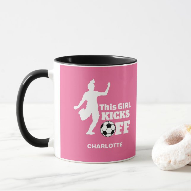 Caneca Gráfico Personalizado Do Jogador De Futebol Da Men (Com Donut)