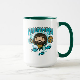 Caneca Gráfico submarino de Aquaman   Chibi Aquaman