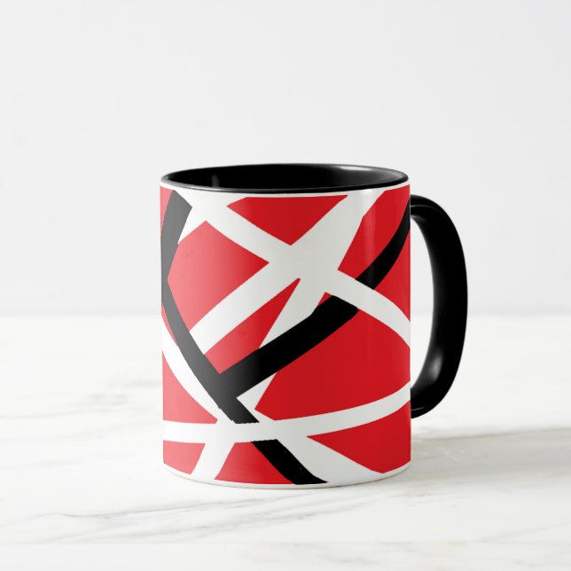 Caneca gráfico vermelho, preto e branco (Frente Esquerda)