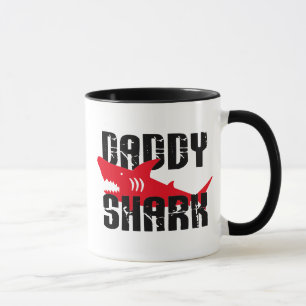 Caneca Gráfico Vestido de Tubarão pai