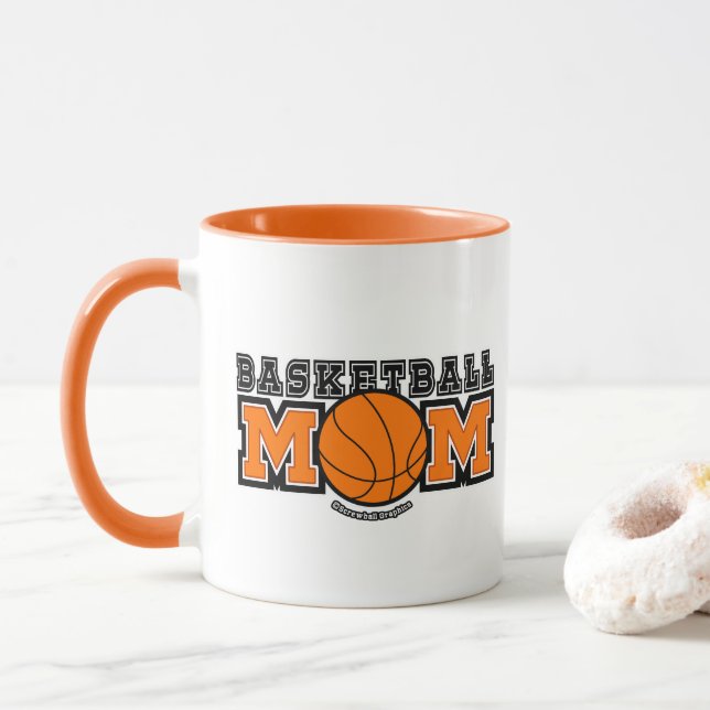 Caneca Gráficos Parafuso Mãe de Basquete (Com Donut)