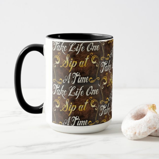 Caneca Gráficos "Um gole de cada vez" (Com Donut)