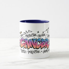 Caneca Grafite do Zodíaco de Câncer 