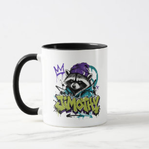 Caneca Grafite Guaxinim Arte Urbana Estilo Punk