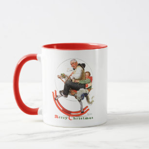 Caneca Gramps no cavalo de balanço
