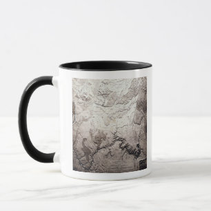 Caneca Grand Canyon de Colorado e de mapa de