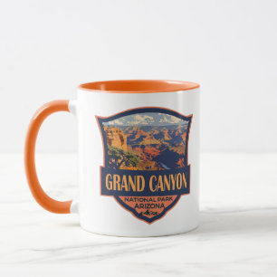 Caneca Grand Canyon National Park Ilustração Viagem Art