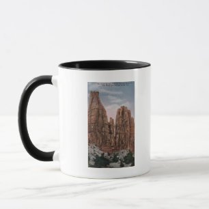 Caneca Grand Junction, CO - vista do monumento nacional