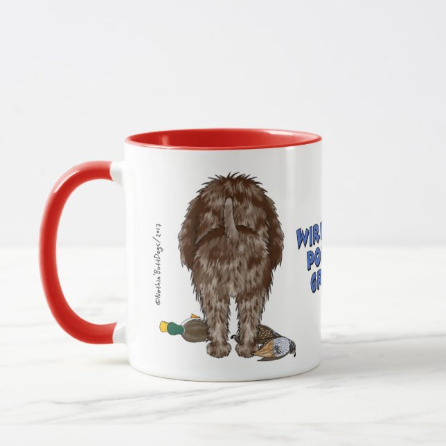Caneca grande apontar Wirehaired Griffon do nariz (Esquerda)