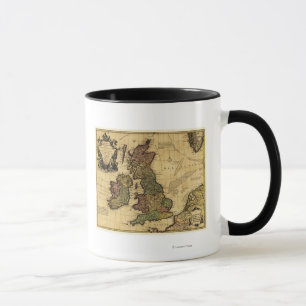 Caneca Grande BritainPanoramic MapGreat Grâ Bretanha