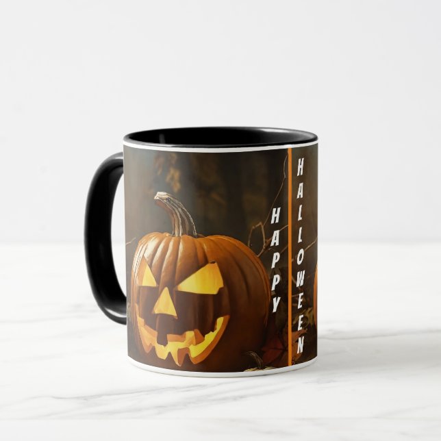 Caneca Grande Coleção de Halloween de Pumpkin (Frente Esquerda)