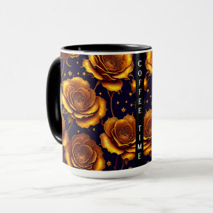 Caneca Grande Coleção Dourada de Trendy de Luxo