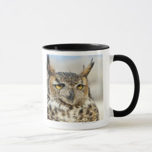 Caneca Grande coruja Horned (virginianus do bubão)