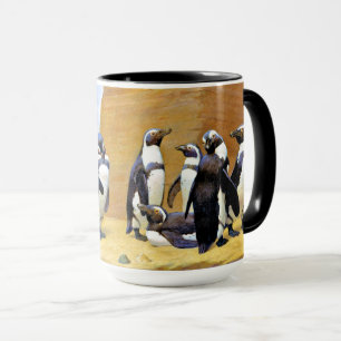 Caneca Grande Grupo de Pinguins