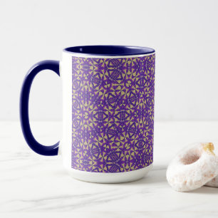 Caneca Grande Mug Roxo e Dourado